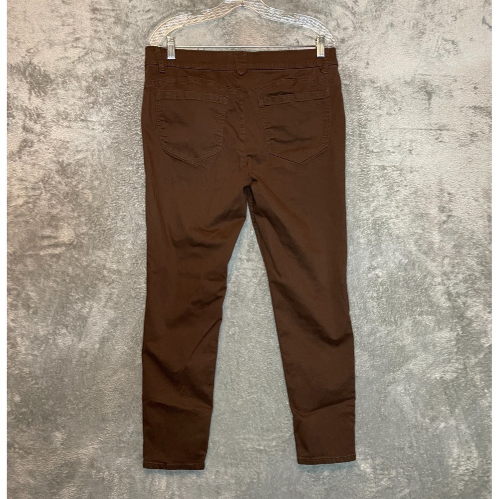 Democracy Women Ab Solution Skinny Ankle Pants 12 Brown Minimalist Capsule - Picture 2 of 10